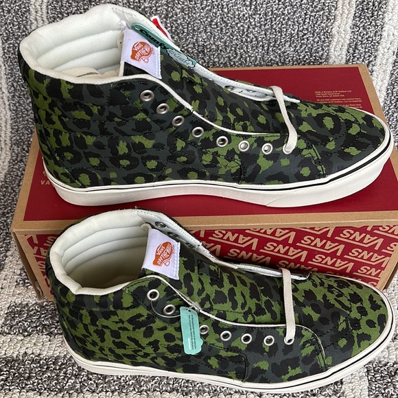 Vans Comfycush Sk8-Hi Leopard Cactus / Scarab MENS - Picture 2 of 16